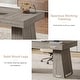 preview thumbnail 14 of 26, 55 Inches Brown Wood Large Executive Desk for Home Office
