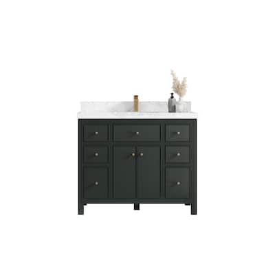 Willow Collections 42 in W x 22 in D Sonoma Free Standing Reeded Single Sink Bathroom Vanity with Countertop