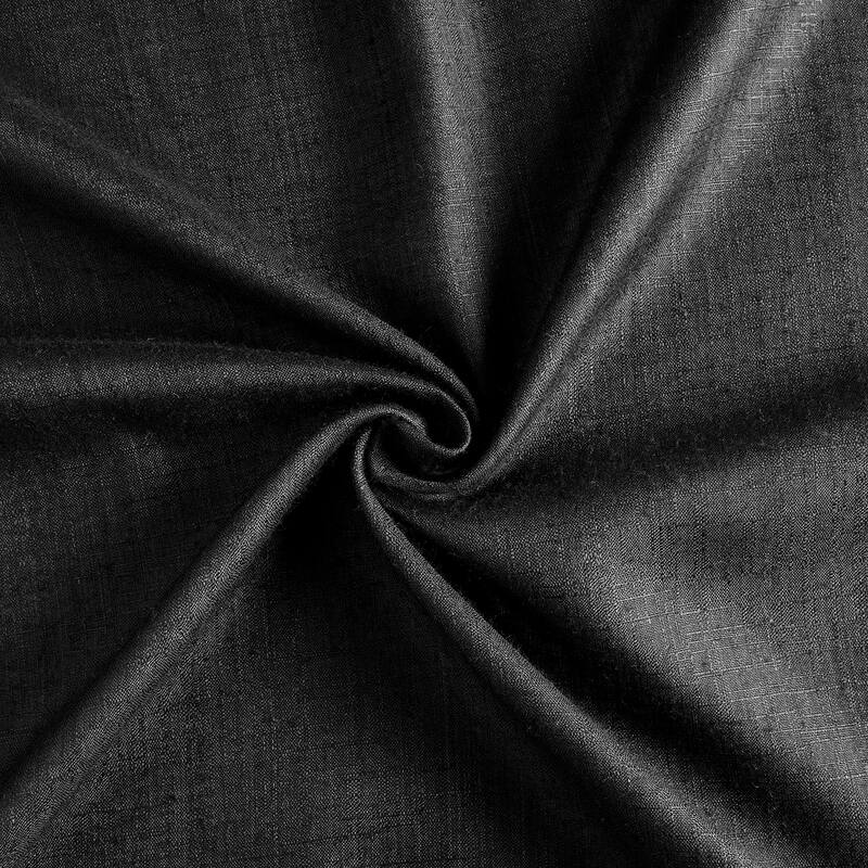 Exclusive Fabrics Rustic Linen Weave Light Filtering Curtains for Bedroom & Living Room Curtains - 2 Panel Drapes