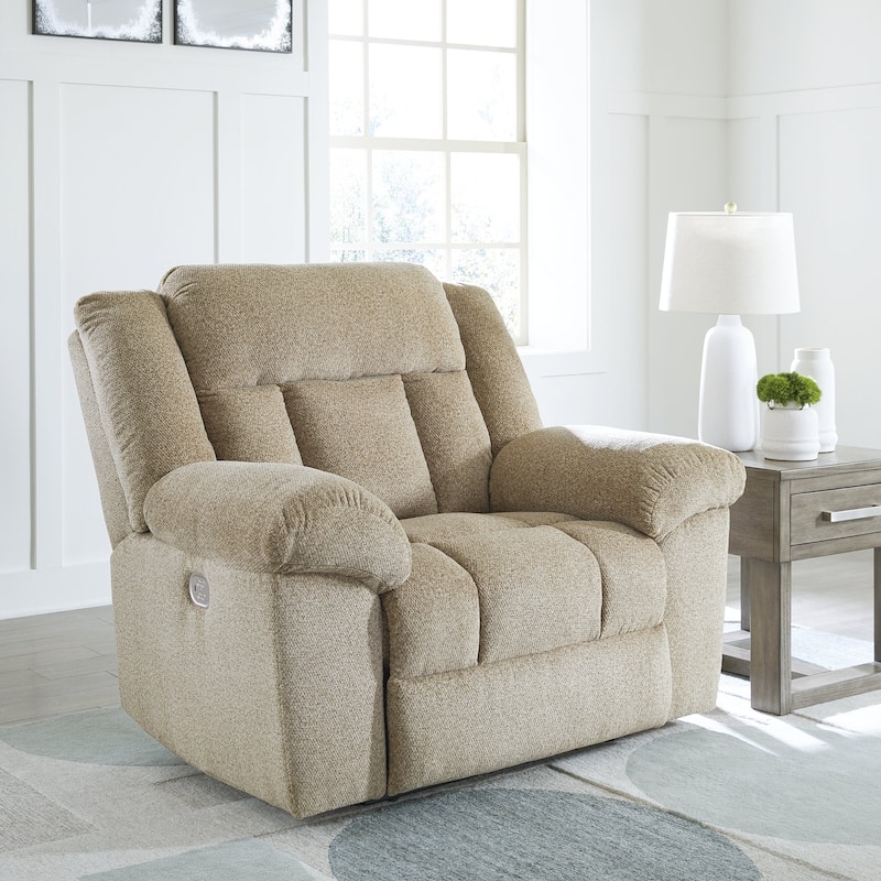 Signature Design by Ashley Tip-Off Power Recliner - Beige