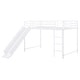preview thumbnail 67 of 70, Metal Bunk Bed with Slide and Door, Twin Over Twin/Full Over Full Low Bunk Bedframe with Fence Guardrails and Ladder for 2 Kids
