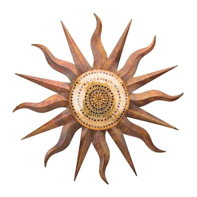 Rainbow Copper Sun Wall Decor 36