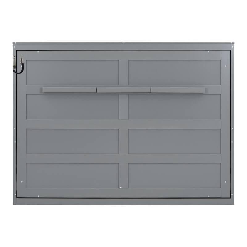Queen Size Murphy Bed Wall Bed,Gray