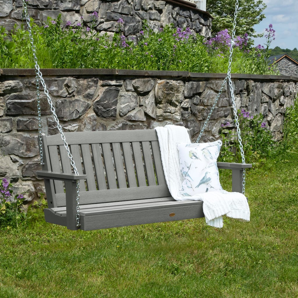 Highwood Lehigh 4-Foot Eco-friendly Synthetic Wood Porch Swing