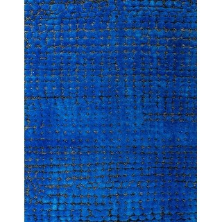 Ahgly Company Machine Washable Abstract Blueberry Blue Area Rugs - Bed ...