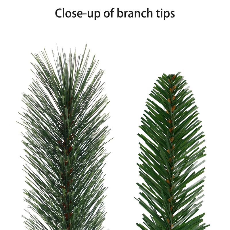 Puleo International Set of 2, 3.5 ft. Pre-Lit Decorated Potted Artificial Christmas Trees