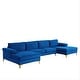preview thumbnail 26 of 68, Modern XL Velvet Upholstery U-shaped Sectional Sofa