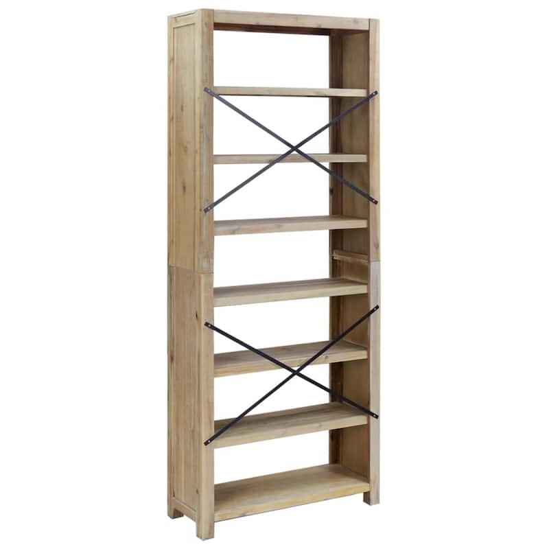 vidaXL 3/4/5/6/7-Tier Bookcase Solid Wood Acacia