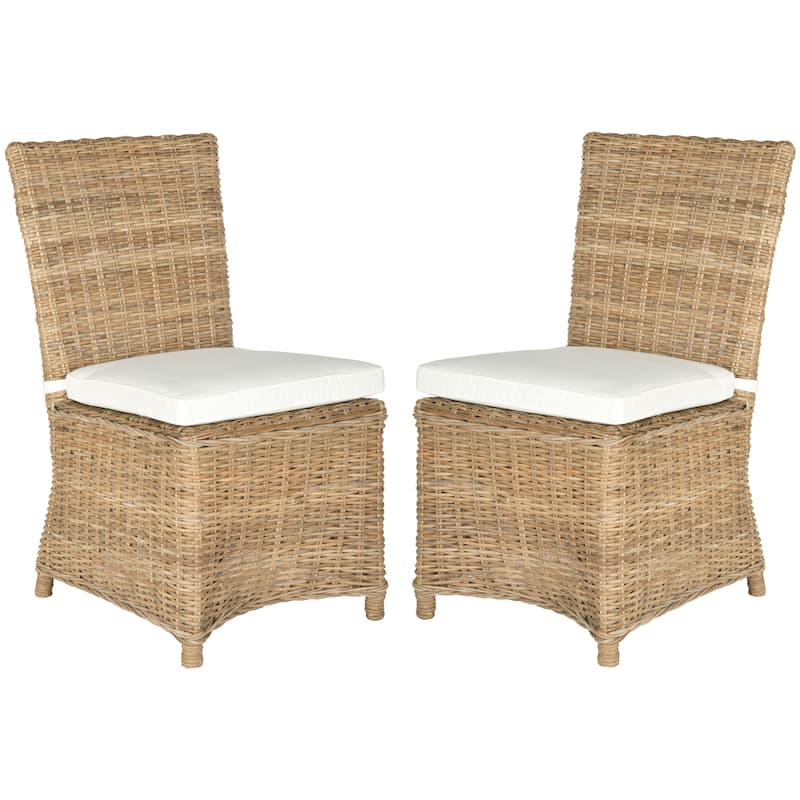 SAFAVIEH Sheila Kubu Soft Rattan Dining Chair (Set of 2) - 20.5" x 26" x 38.6" - 21Wx26Dx39H