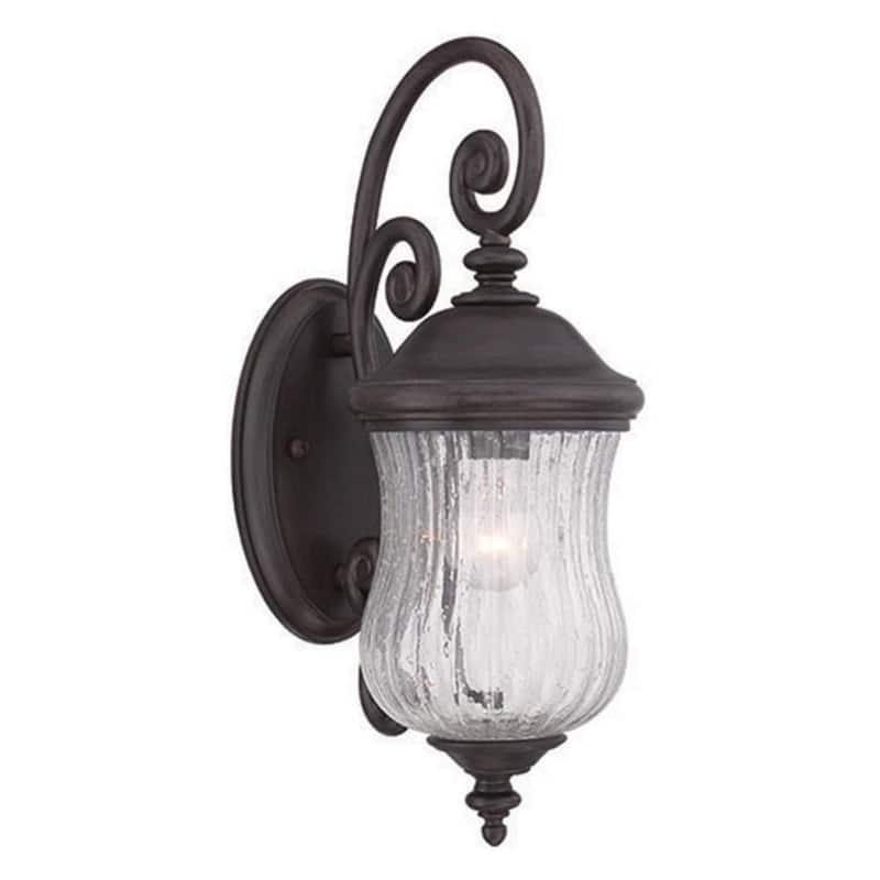 Bellagio 1-light Black Coral Outdoor Wall Lantern