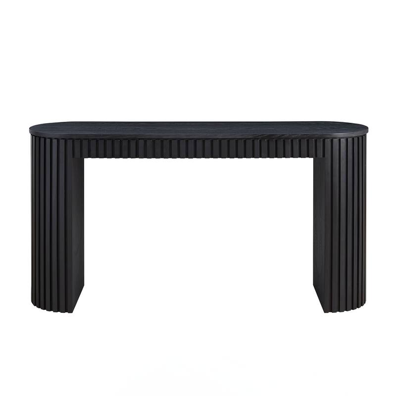 Modern Console Table With Drawer for Entryway with Unique Vertical Stripe Design for Living Room Hallway Foyer Entrance