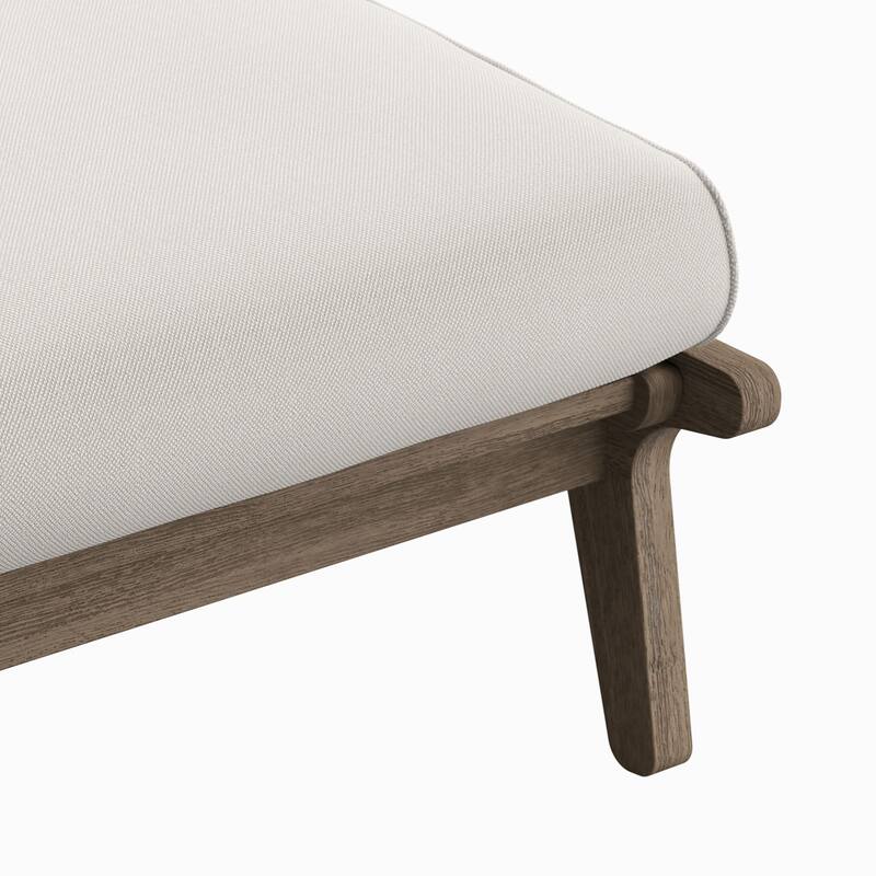 Saratoga Outdoor Patio Teak Wood Chair and Ottoman Set