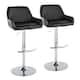 Option Black Faux Leather/Chrome Metal