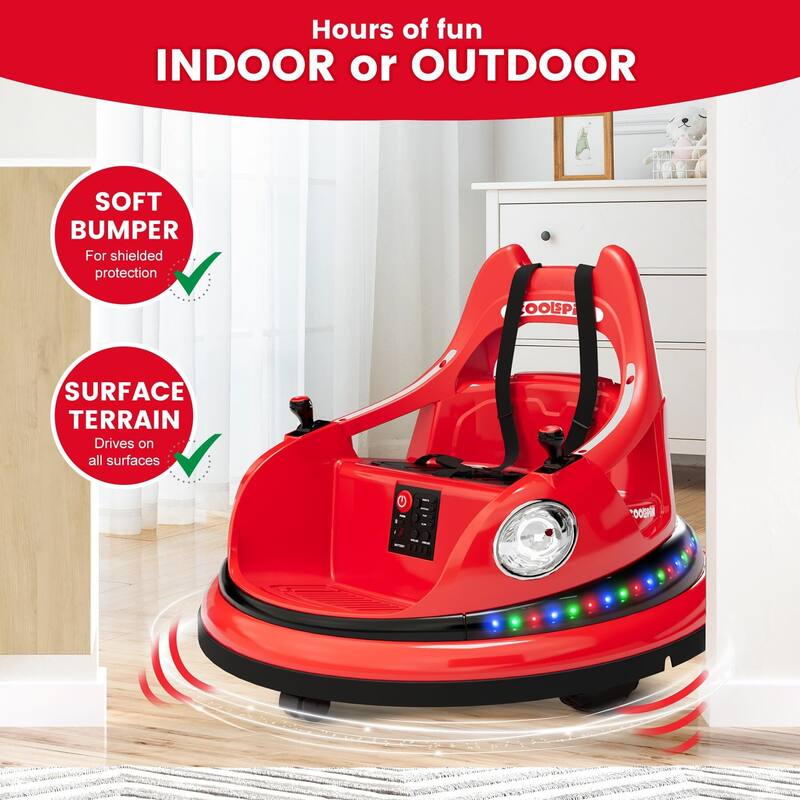 12V Bumper Car Ride On Toys for Kids & Toddlers with Remote Control