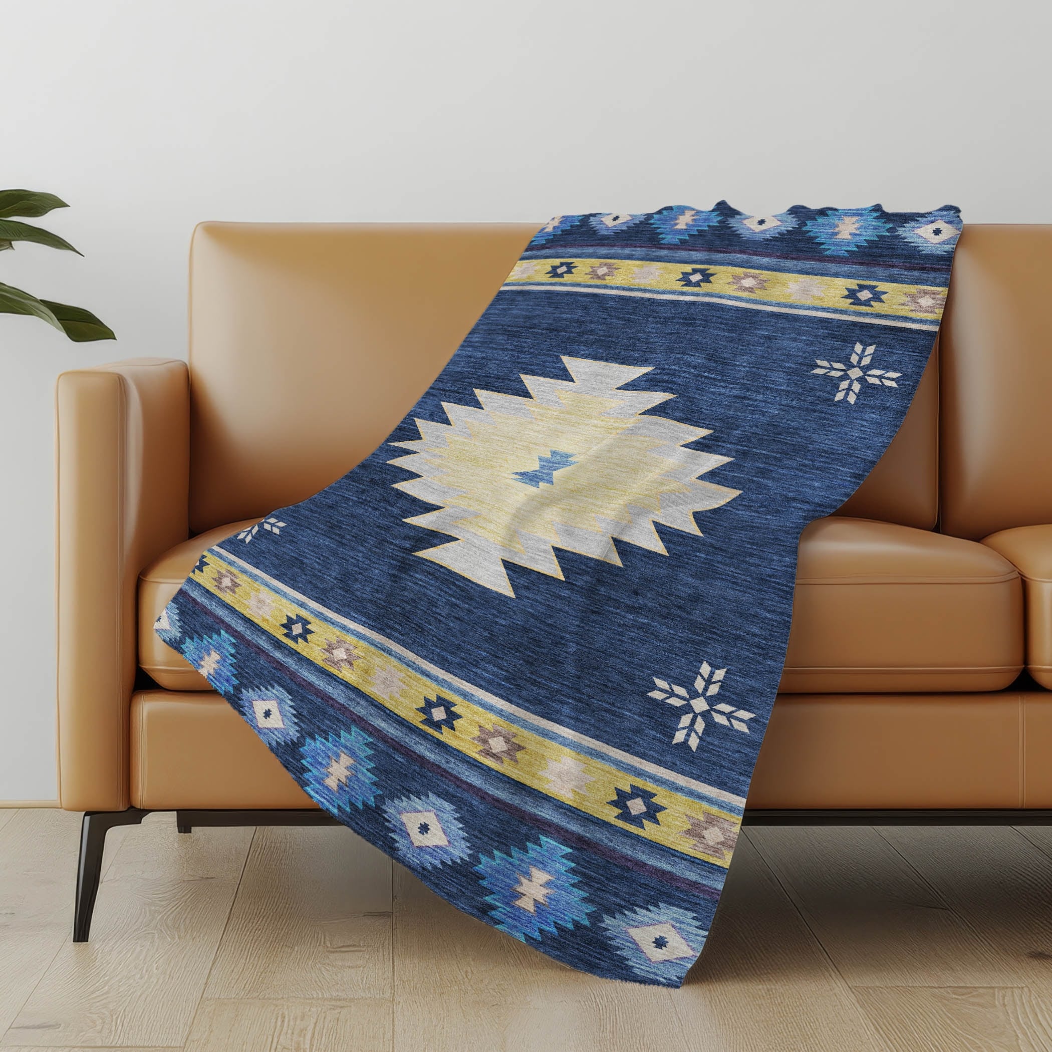 Premium Machine Washable ASB179 Southwest Sherpa Throw Blanket