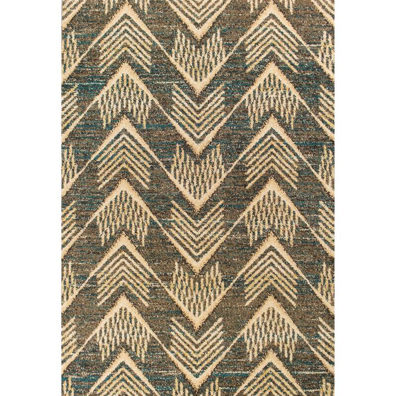 Domani Catalonia Grey Tribal Arrow Area Rug - 7'10" x 11'2" - Taupe