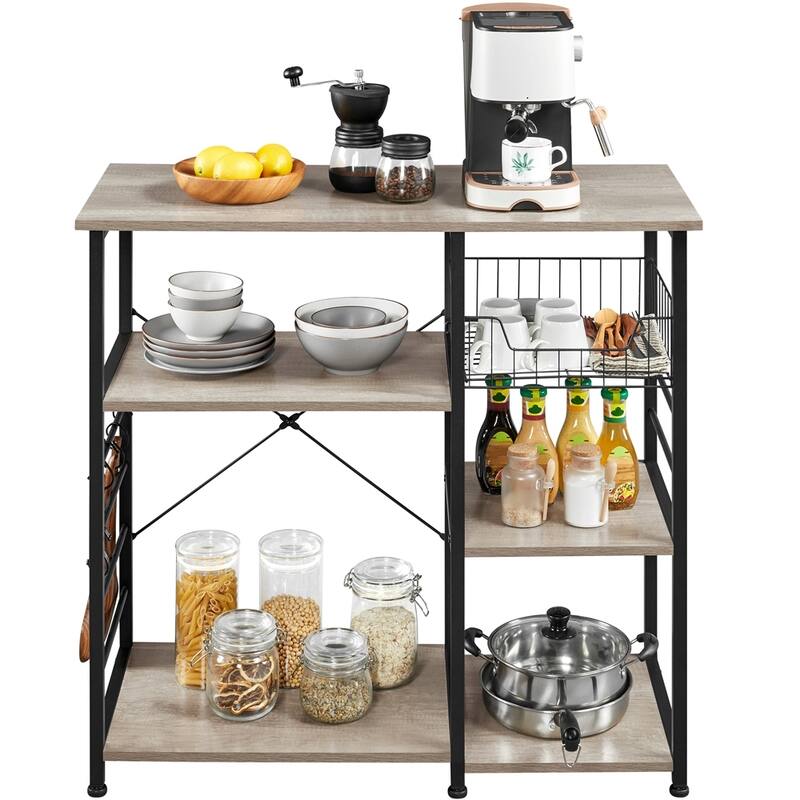 Yaheetech Metal Frame Baker's Rack Kitchen Island Storage Shelf
