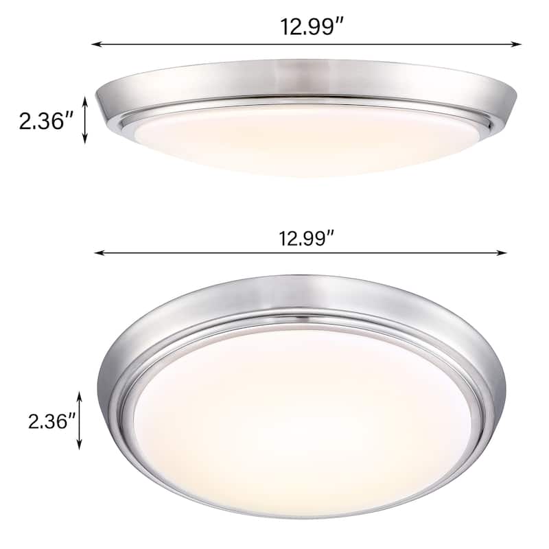 4Pack-17W LED Flush Mount Ceiling Light - 17W-4PCS 11.02"x11.02"x2.05"