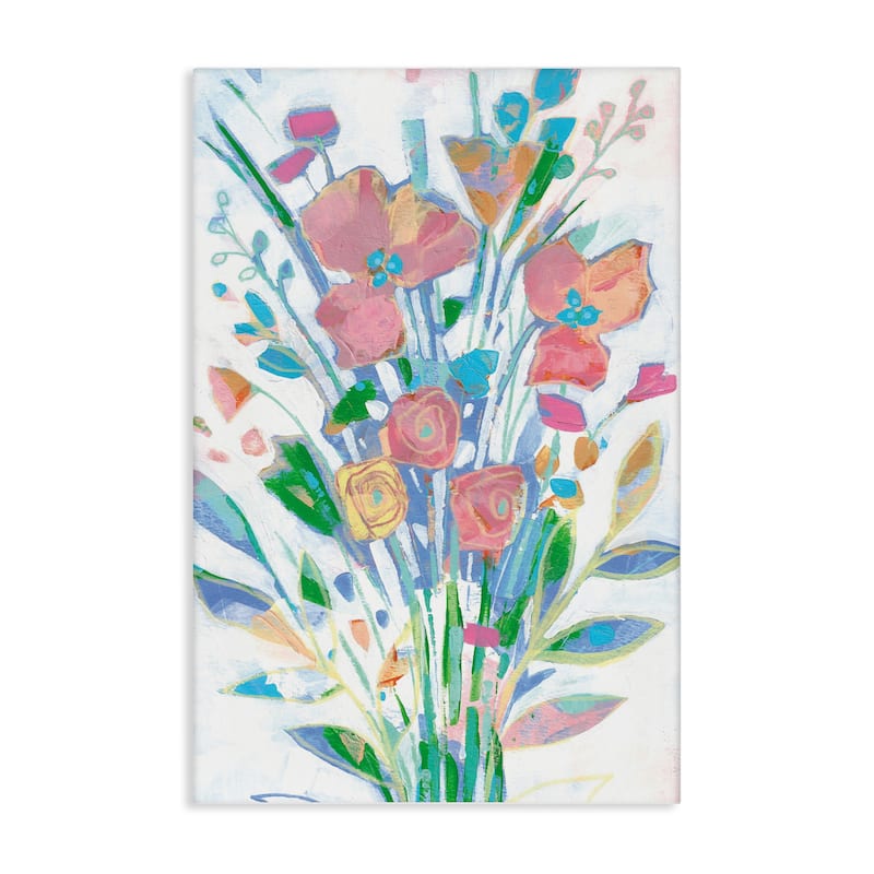 Stupell Pastel Joyful Bouquet Canvas Wall Art Design By Stephanie Fielden - 24 x 36