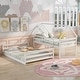 preview thumbnail 8 of 18, Distinctive Twin over Full House Bunk Kids Bed with Ladder,Roof