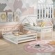 preview thumbnail 8 of 18, Modern Twin Over Full Separate House Bunk Bed With Built-in Ladder,Sturdy Pine Wood Frame
