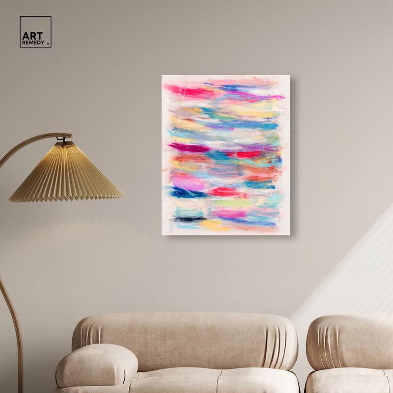 Color Bands Canvas by Art Remedy, Gallery Wrapped