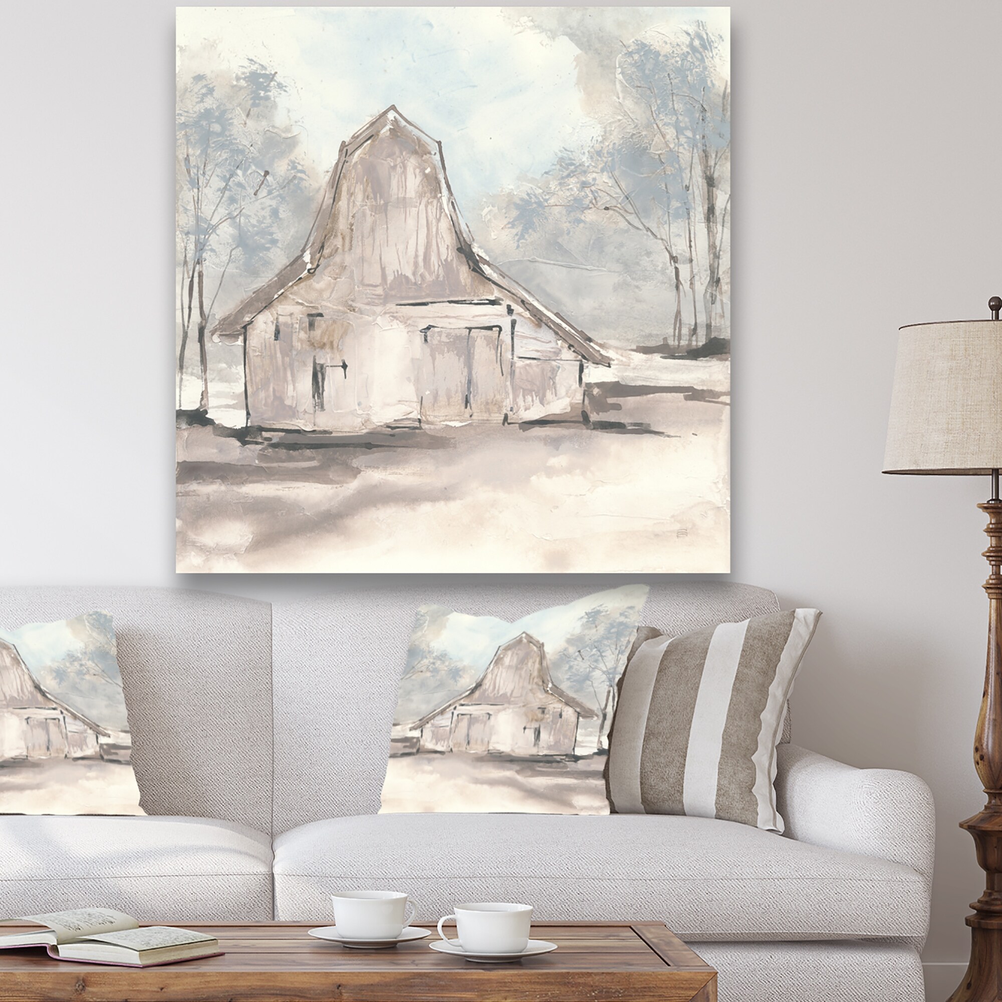 Shop Designart Farmhouse Barn Grey Vi Modern Farmhouse Canvas