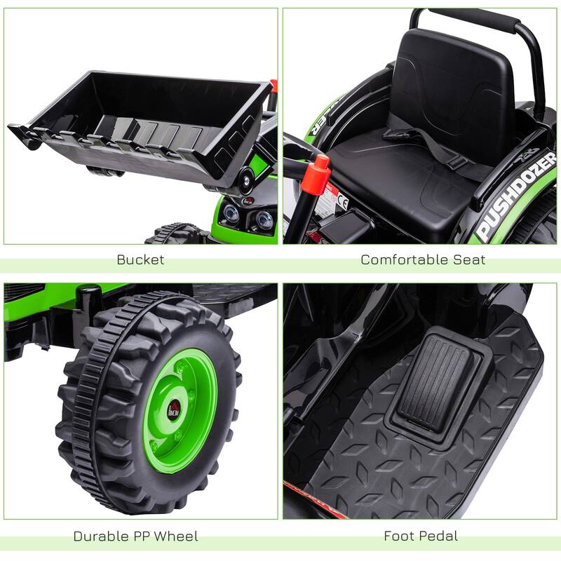 6V Kids Bulldozer Ride-On with Adjustable Bucket