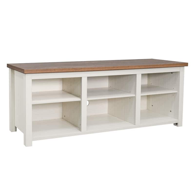TV Stand for up to 80" TVs with 6 Open Storage Compartments - 65 inches