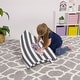 preview thumbnail 49 of 50, Stuffie Animal Storage Bean Bag Chair Cover, Room Organizer 100 Liter Capacity Medium - Canvas Stripes Gray and White