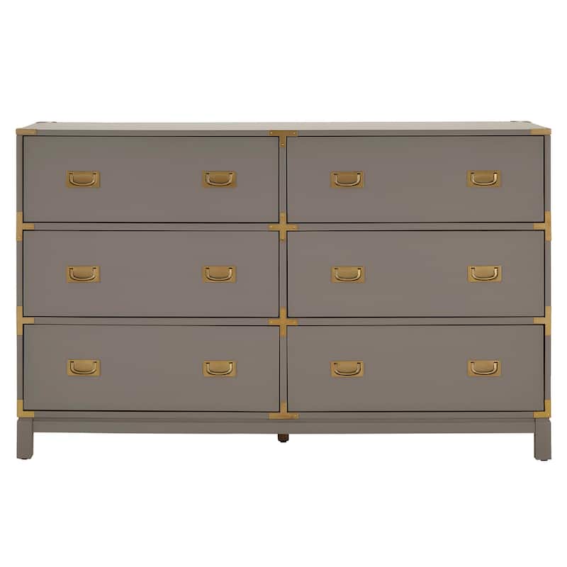 Kedric 6-Drawer Gold Accent Dresser by iNSPIRE Q Bold