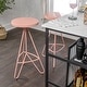preview thumbnail 32 of 49, Trinity Modern Round Metal Backless Bar Stool with Hairpin Legs and Integrated Footrest for Kitchen Island & Home Bar
