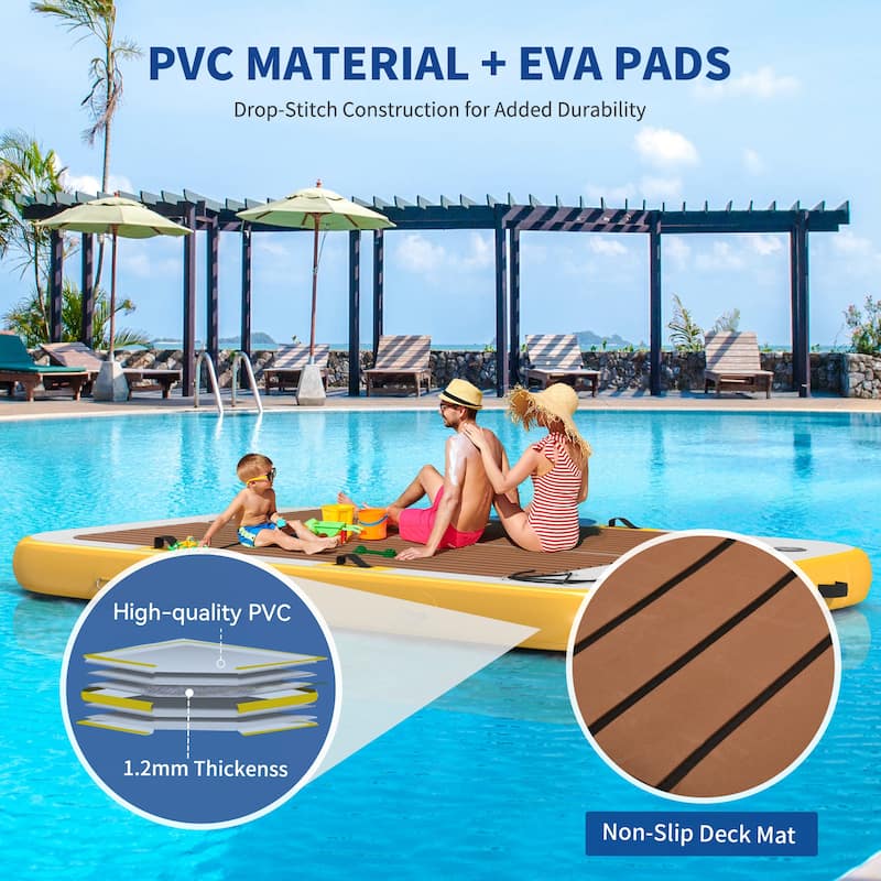 Moasis 5ft/ 6ft/ 8ft/ 10ft Inflatable Floating Dock