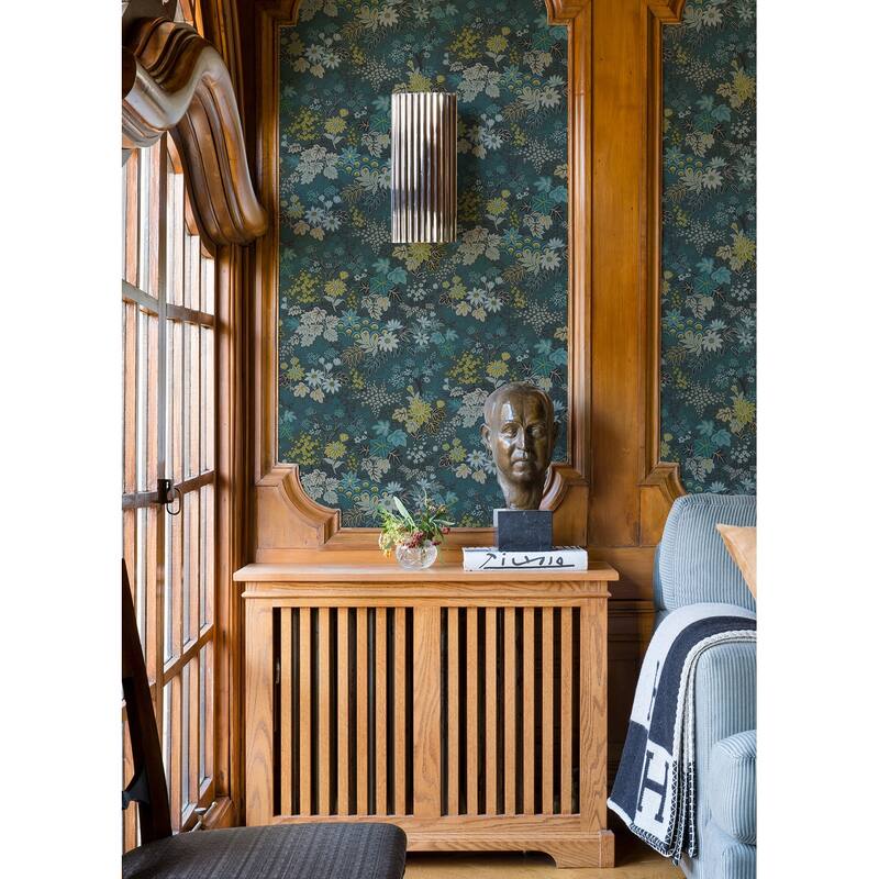 Advantage Vesper Teal Forest Floral Wallpaper