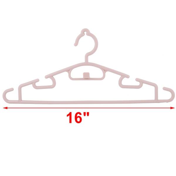 Shop Home Travel Plastic Anti Slip Towel Clothes Hanger Pink 16