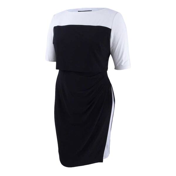 Shop American Living Women S Colorblocked Popover Dress Black
