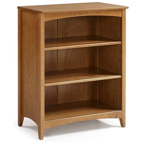 Camaflexi 3 Tier Shaker Style Bookshelf Bookcase w/ Shelves, Brown Cherry Finish - 13 x 30 x 36 inches