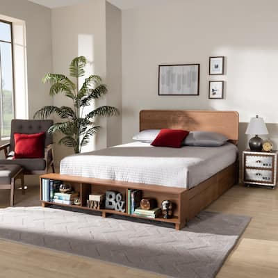 Vita Modern Transitional Wood 4-Drawer Platform Storage Bed