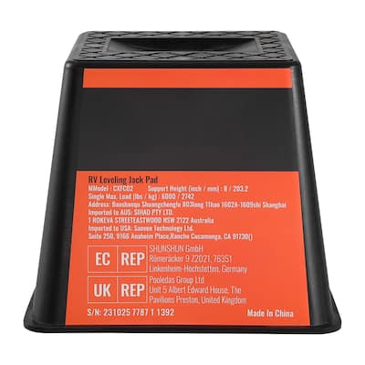 UIMOSO Trailer Jack Block, 6000 lbs Capacity per RV Leveling Block, High-quality Polypropylene RV Camper Stabilizer Blocks