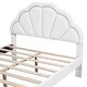 preview thumbnail 11 of 48, Seashell-Shaped Platform Bed Frame with 2 Drawers & LED