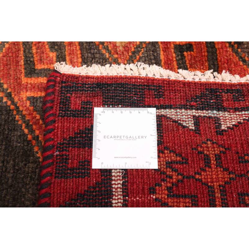 ECARPETGALLERY Hand-knotted Melis Vintage Red Wool Rug - 6'7 x 8'10