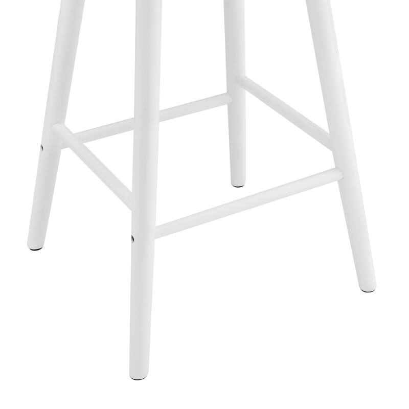 Set of 2 Counter Height 24.in Bar Stools for Kitchen Island with Solid Wood and Spindle Back Barstool
