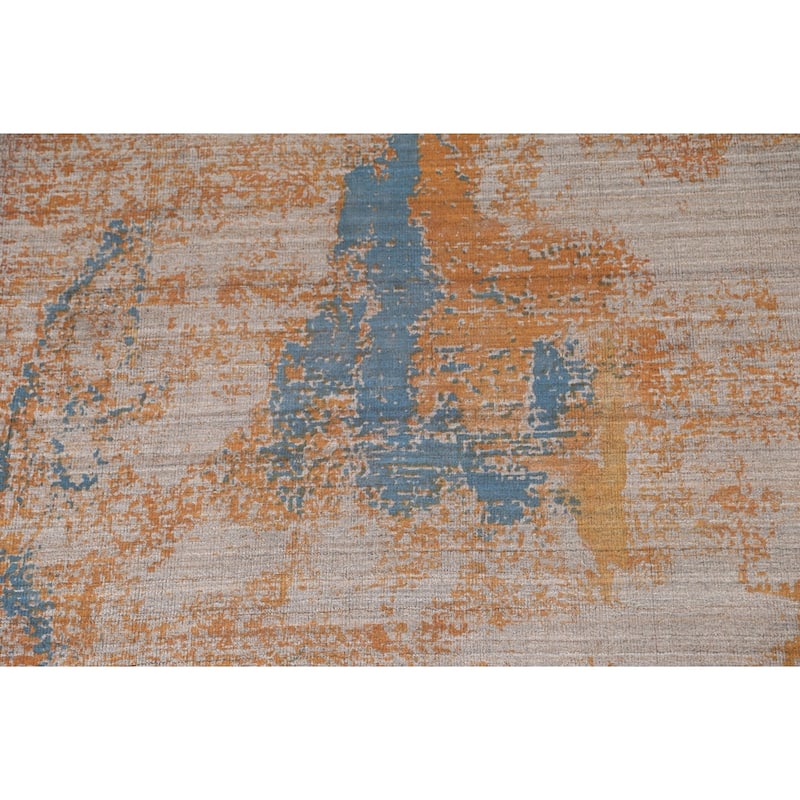 Modern Abstract Area Rug Handmade Wool Carpet - 5'4"x 8'4"
