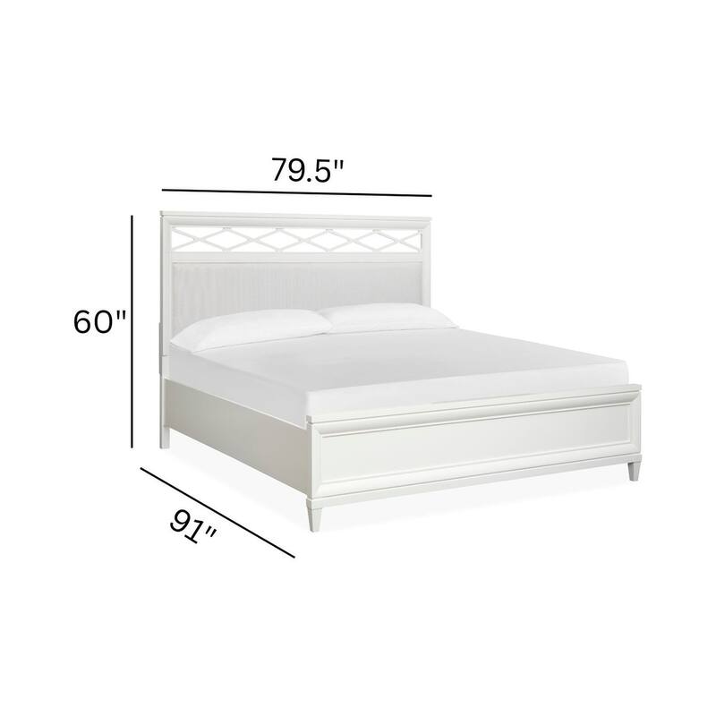 Magnussen Home Springhouse Whisper White Upholstered Panel Bed