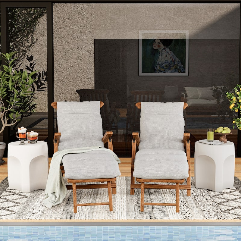 COSIEST Outdoor Side Table,Concrete Accent Table