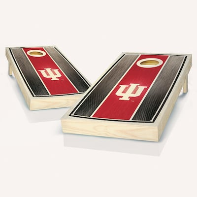 Indiana Hoosier Stained Striped Outdoor Cornhole Board Set