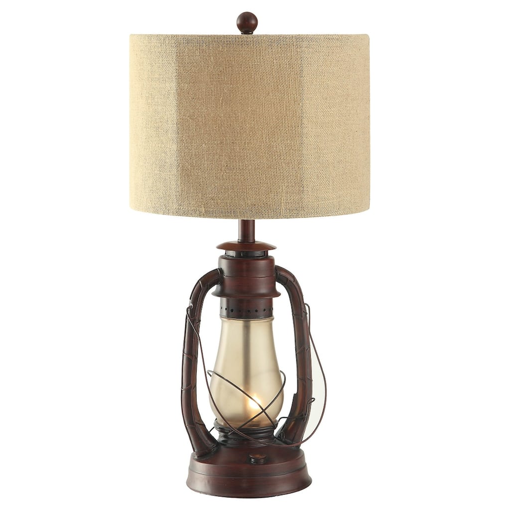 Lauren Rustic Red 28-inch Table Lamp - 14x14x28"