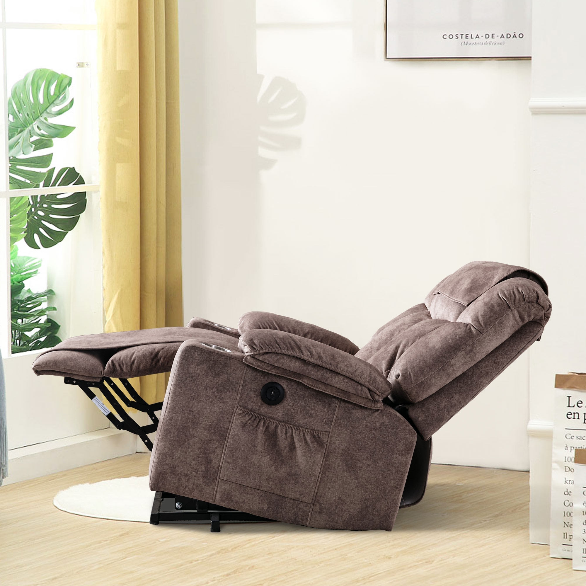 Camel Power Lift Recliner Chair with USB Charging and Cup Holders
