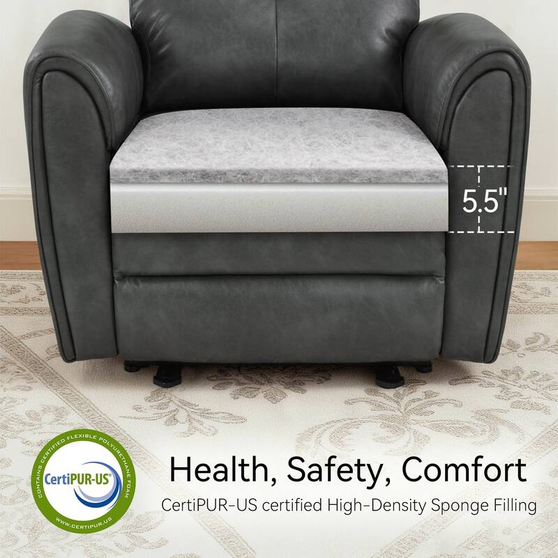 MCombo Power Small Recliners, Modern Zero Wall Hugger Recliners Chair with Lumbar Support, USB and Charging Ports, FSC Certified