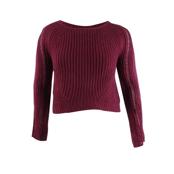 Freshman Juniors' Cropped Sweater (L, China Silk) - China Silk - L